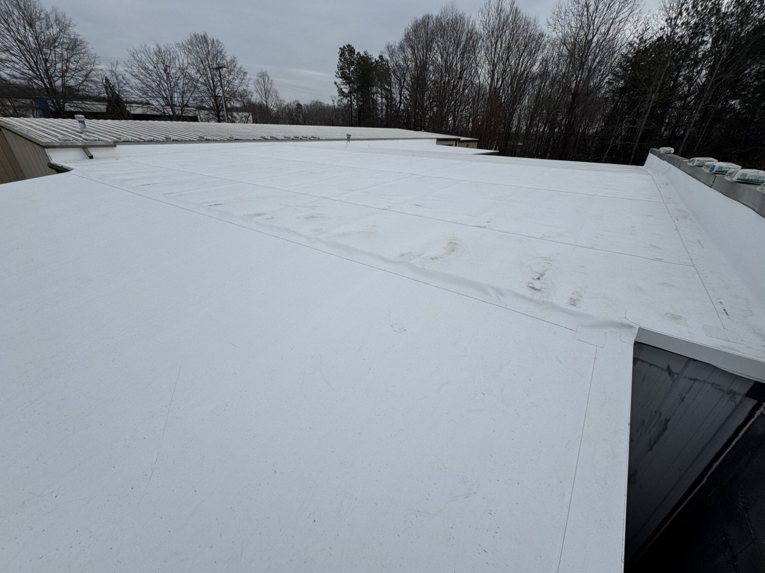 Commercial Roofing in Georgia - a new flat roof installation